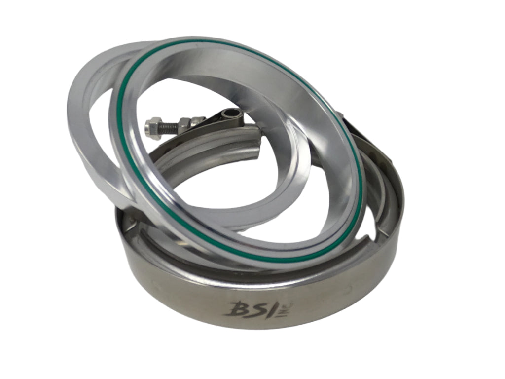 3.0" Aluminum V-Band Flange Assembly with Clamp