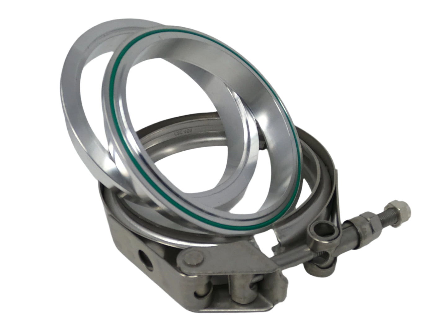 3.5" Aluminum V-Band Flange Assembly with Clamp